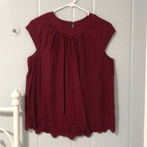 Madewell dark red top